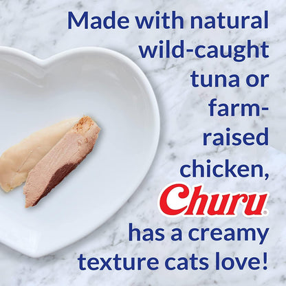 INABA Churu Lickable Purée Natural Cat Treats (Tuna and Chicken Variety Pack, 36 Tubes)4