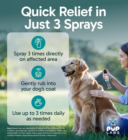 Pup Labs K9 Soothe anti Itch Spray for Dogs with Aloe, Rose, & Coconut, Natural Hot Spot Treatment for Dogs That Soothes Irritation, Pet Skin Treatment Spray, 4 FL OZ4