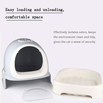 Dog Potty Training Toilet ﻿ Cat Litter Bowl Full Closed Drawer Food Toilet Large Sand Anti-Splashing Pot Pull Deodorant(Pink)4