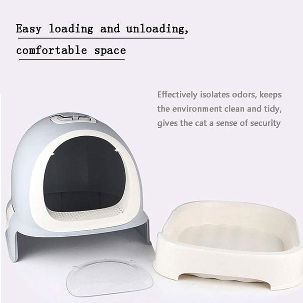 Dog Potty Training Toilet ﻿ Cat Litter Bowl Full Closed Drawer Food Toilet Large Sand Anti-Splashing Pot Pull Deodorant(Pink)4