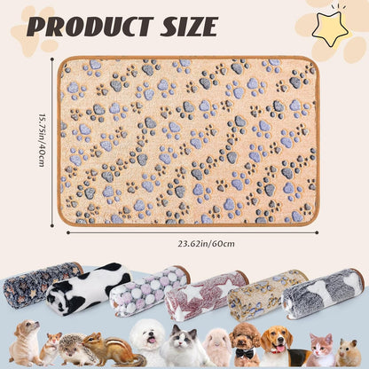 Yedsintu 6 Pcs Absorbent Guinea Pig Blankets Washable Small Animal Fleece Bedding Cage Liners Reusable Pet Pee Pad Sleep Mat Pad Cover for Hamster Ferret Rabbit Chinchilla Hedgehog (16"X24")3