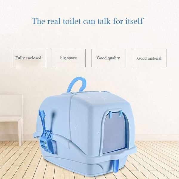 Dog Potty Training Toilet ﻿ Cat Litter Basin Fully Enclosed Shovel Box Luxury XL Splash Toilet Potty Pet Supplies(Pink)6