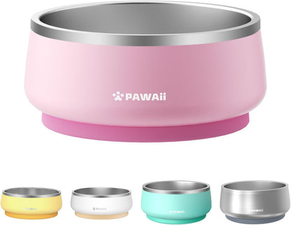 Pawaii Dog Bowl, 34 Oz Stainless Steel Food and Water Bowl, ID Tag, 1 Pack | Double-Wall Design,Non-Slip Rubber Base,Dishwasher Safe,Smooth Open Design, Not a Slow Feeder,Easy-Rinse Interior15