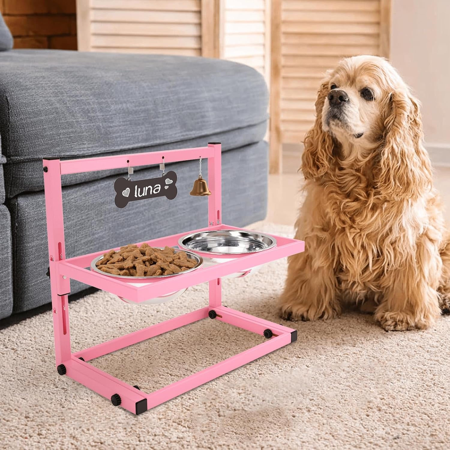 elevated-dog-bowls-with-slow-feeder-for-large-dogs-adjustable-raised-stand-with-2-stainless-steel-bowls-spill-proof-mat-non-slip-dog-feeder-for-large-medium-dogs-black