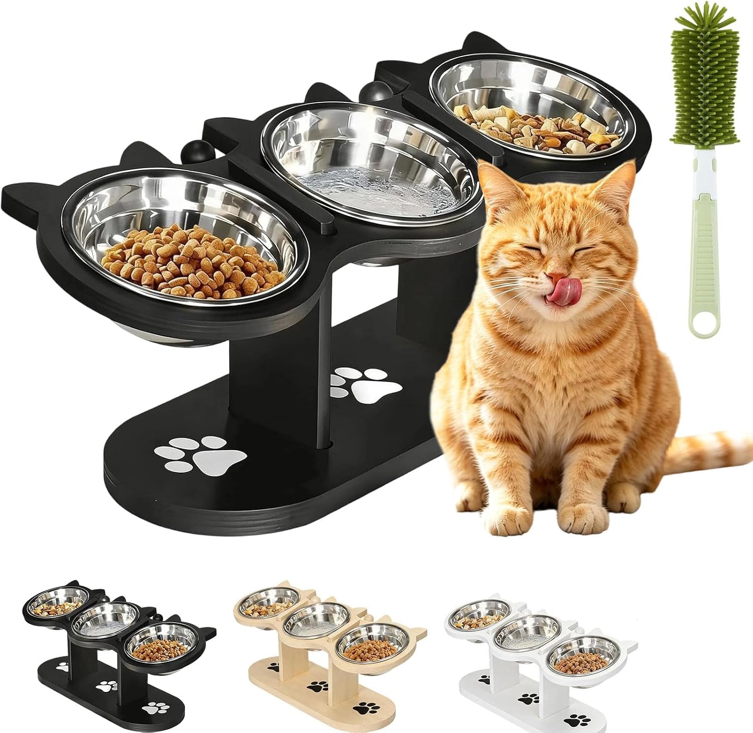 2026-new-anti-slip-elevated-3-bowl-pet-feeder-cat-bowls-with-stand-tilted-stainlesssteel-cat-feeding-station-ergonomic-elevated-cats-bowls-with-wooden-base-pet-feeding-station-for-food-water-e