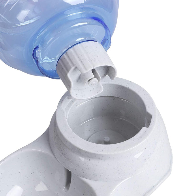 Pet Water Dispenser Station - 1 Gal Replenish Pet Waterer for Dog Cat Animal Automatic Gravity Water Drinking Fountain Bottle Bowl Dish Stand4