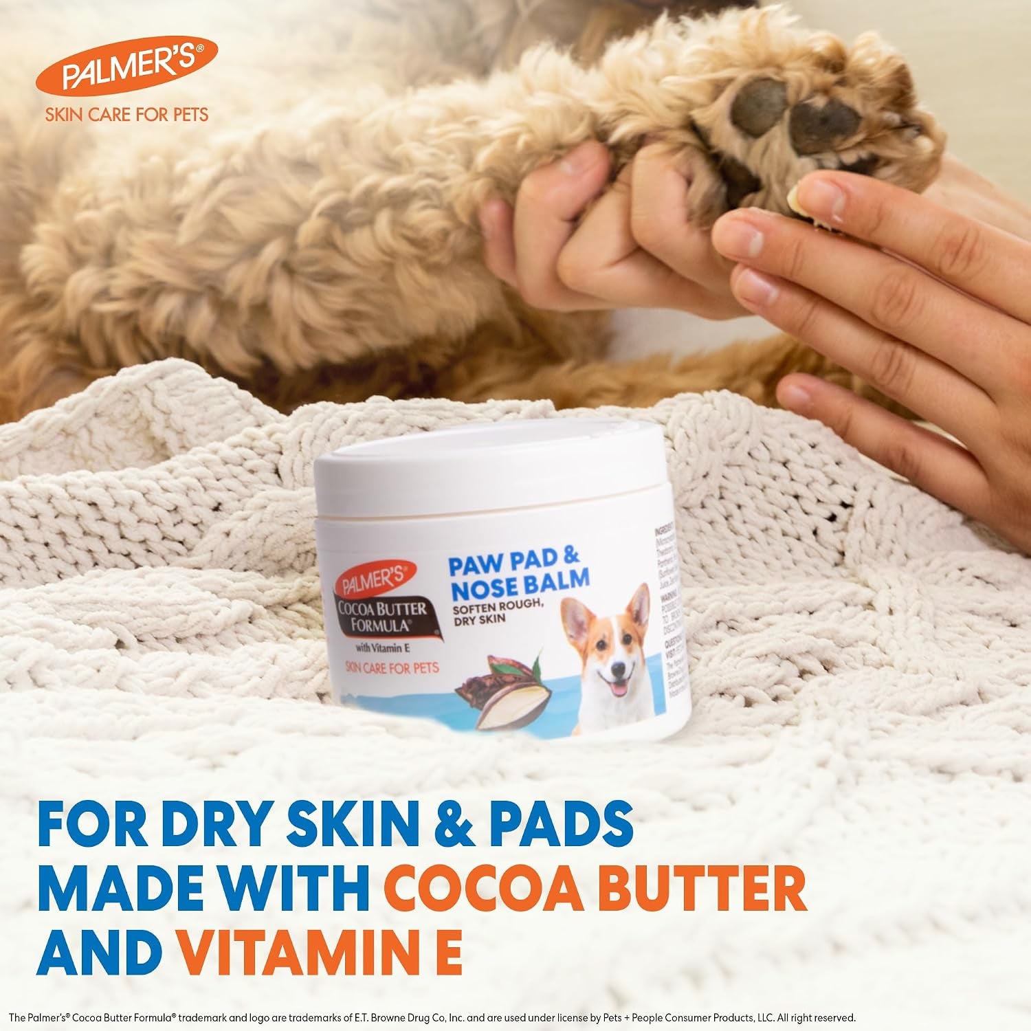 palmers-for-pets-cocoa-butter-paw-pad-and-nose-balm-for-dogs-3-5-oz-fragrance-free-plant-based-balm-with-vitamin-e-soothes-dry-cracked-paws-and-noses-between-walks