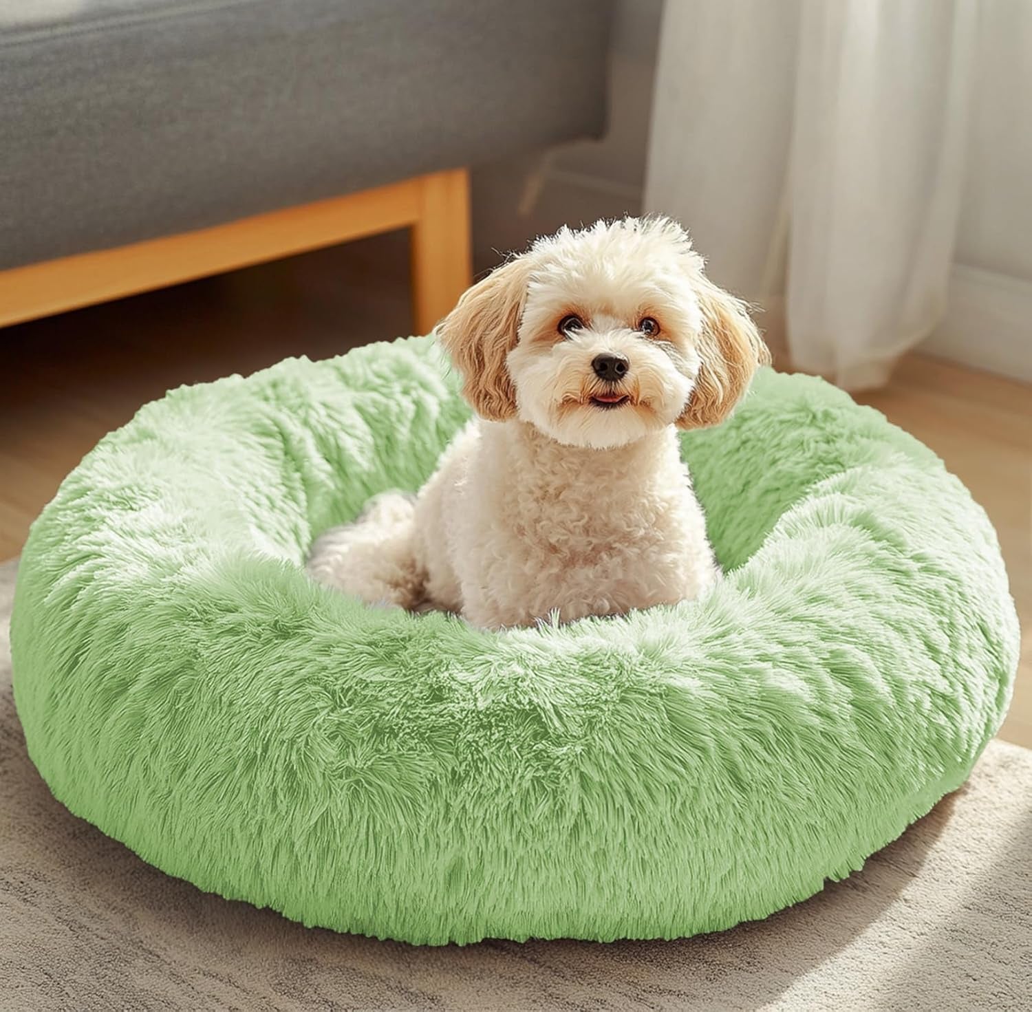 jollyvogue-small-dog-bed-calming-soft-anti-anxiety-donut-cat-bed-washable-round-fluffy-cushion-for-small-and-medium-pets-20