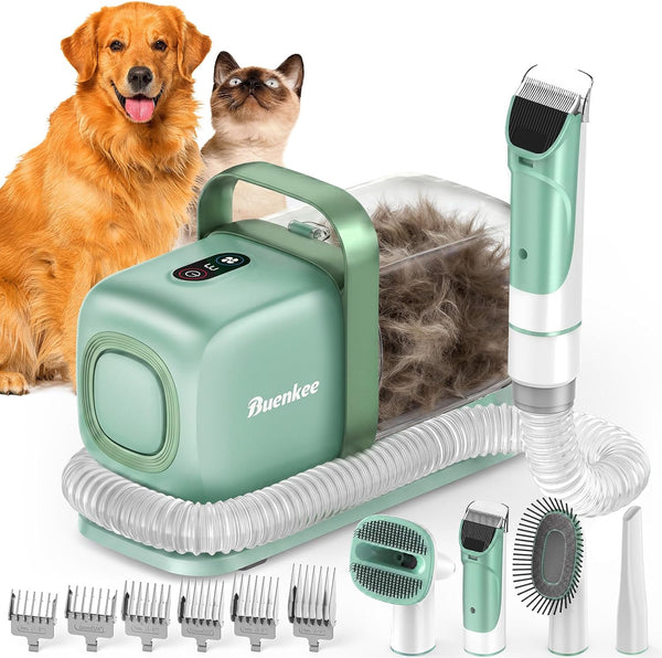Buenkee Dog Grooming Vacuum Kit, 15000Pa Clipper, Shedding Brush, 2L, White | Brush, Trim and Deshed at Home with Less Flying Fur, Mess-Control Suction and Fewer Emptying Breaks during Longer Sessions9