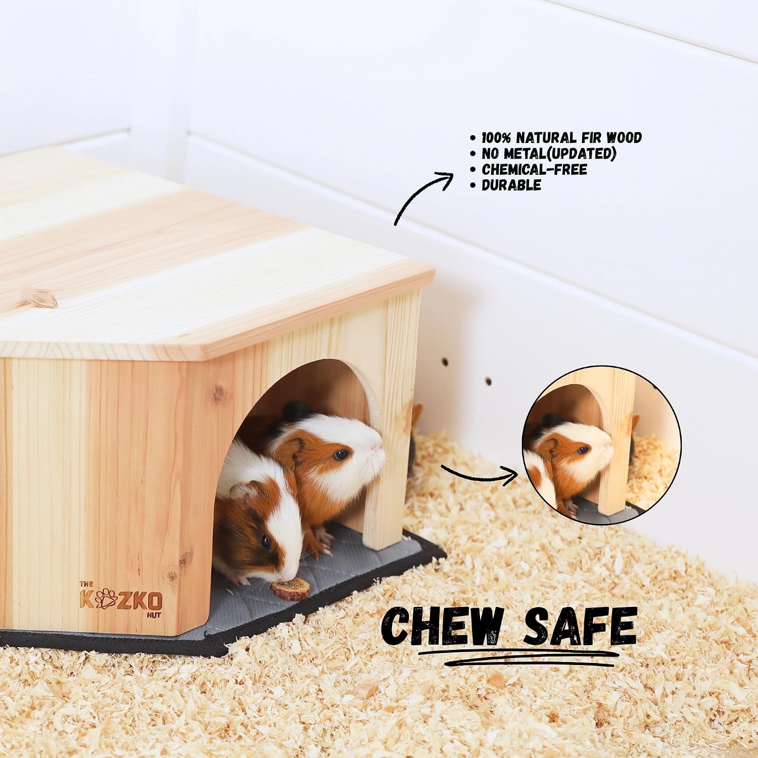 wooden-guinea-pig-corner-hideout-hidey-for-chinchilla-rat-and-hedgehog-with-pee-pad-fully-assembled-dual-entrances-guinea-pig-accessories-by-the-kozko-hut