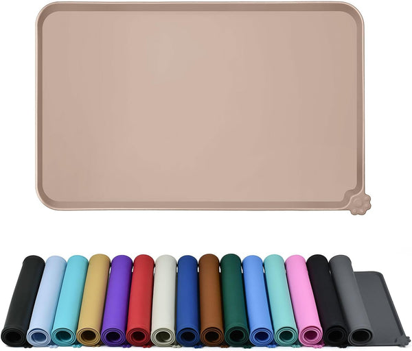 Reopet Silicone Pet Feeding Mat - Waterproof & Non-Slip Dog Cat Placemat | High Raised Edges Prevent Food & Water Spills to Protect Floors, Easy to Clean, Fit for Dog Cat Bowls15
