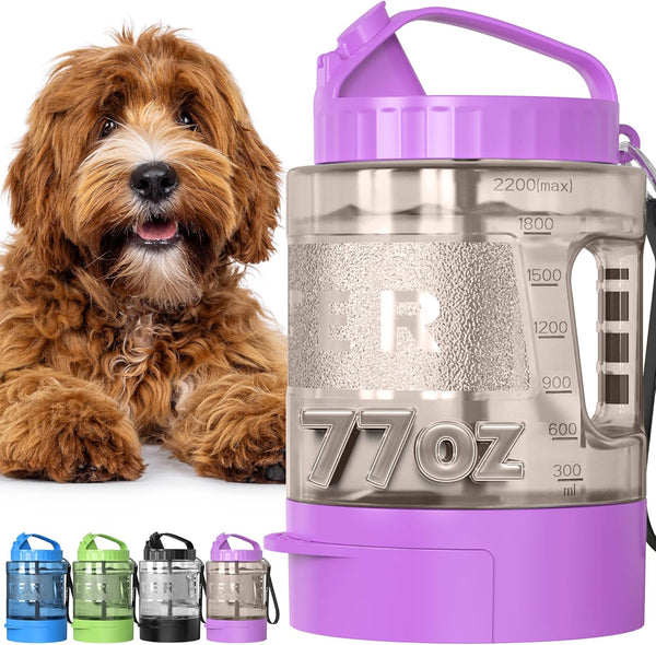 Lesotc Dog Water Bottle, Portable Water Dispenser with Travel Water Bowl, Leak Proof Pet Travel Squeeze Bottle, Puppy Essentials Dog Stuff Accessories for Outdoor Walking, Hiking, Camping14
