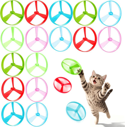 BABORUI Cat Toy Disc Launcher, Rechargeable Interactive Cat Fetch Toy Launcher with 8 Flying Discs, Flying Enrichment Toys for Indoor Bored Kittens & Adult Cats (Yellow)17