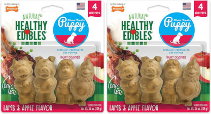 Nylabone Healthy Edibles Puppy Dog Treats, Lamb & Apple Flavor, 12 Count | Natural Puppy Treats, USA Made, Highly Digestible, Vet Recommended, Small Dog Treats for Puppies up to 25 Lbs15