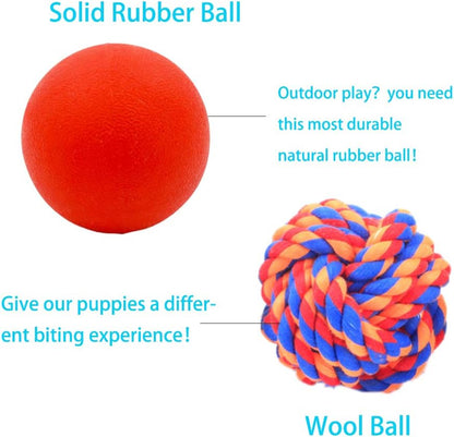 Volacopets Puppy Balls - Pack with Different Functions & Teething Toys for Small Dogs, Squeaky Dog Balls, Rubber Chew Toys for Enrichment5