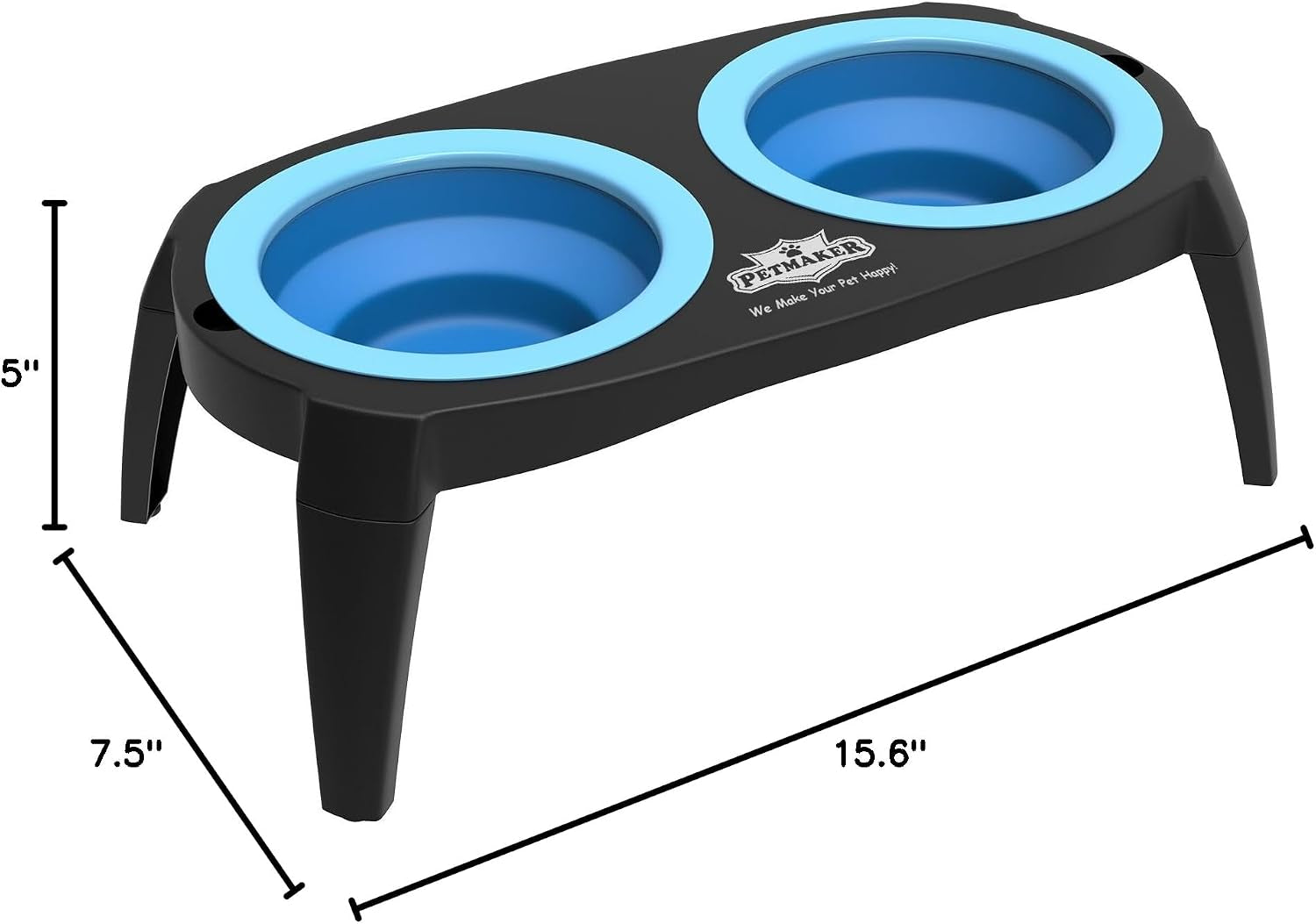 elevated-pet-bowls-collection-with-non-slip-stand-for-dogs-and-cats-removeable-and-collapsible-silicone-feeder-for-food-and-water-16-oz-each-by-petmaker-pink-blue