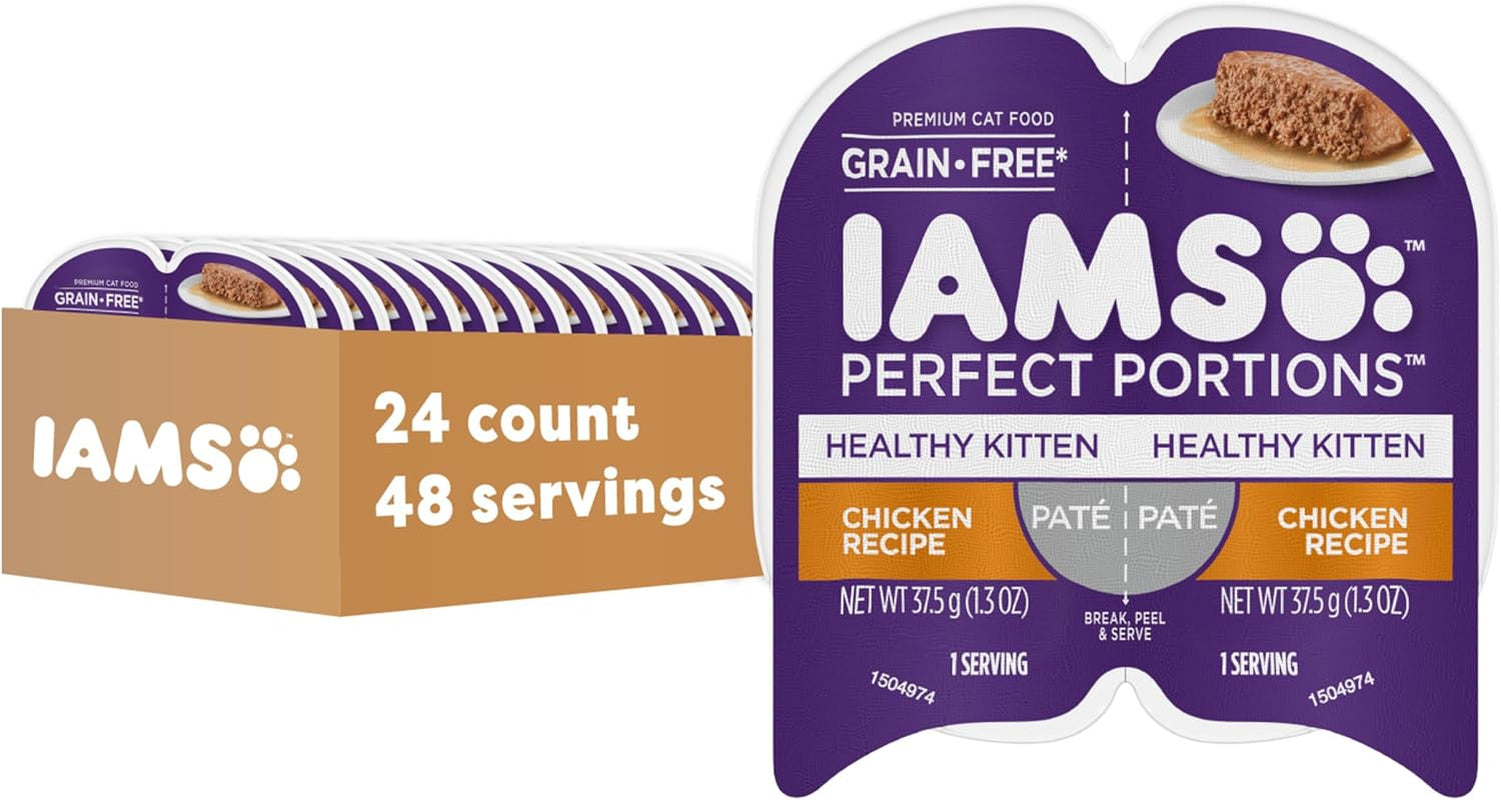 iams-perfect-portions-healthy-kitten-pate-wet-cat-food-chicken-24-count-grain-free-vitamin-e-immune-support-no-fillers-made-in-usa-snap-peel-serve-2-6-oz-twin-pack-trays-no-artificial-flavors