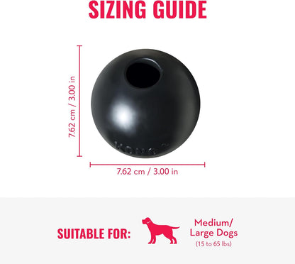 KONG Extreme Ball with Hole - Fetch Toy - Durable Dog Toy for Training, Interactive Playtime & More - Natural Extreme Rubber Ball - Black - for Medium/Large Dogs2