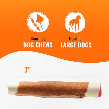 Good 'N' Fun Rolls Long-Lasting Dog Treat, for Large Dogs, with Real Proteins, Beef Hide and Premium Chicken, Supports Dental Health, Mental Stimulation, 6 Count5