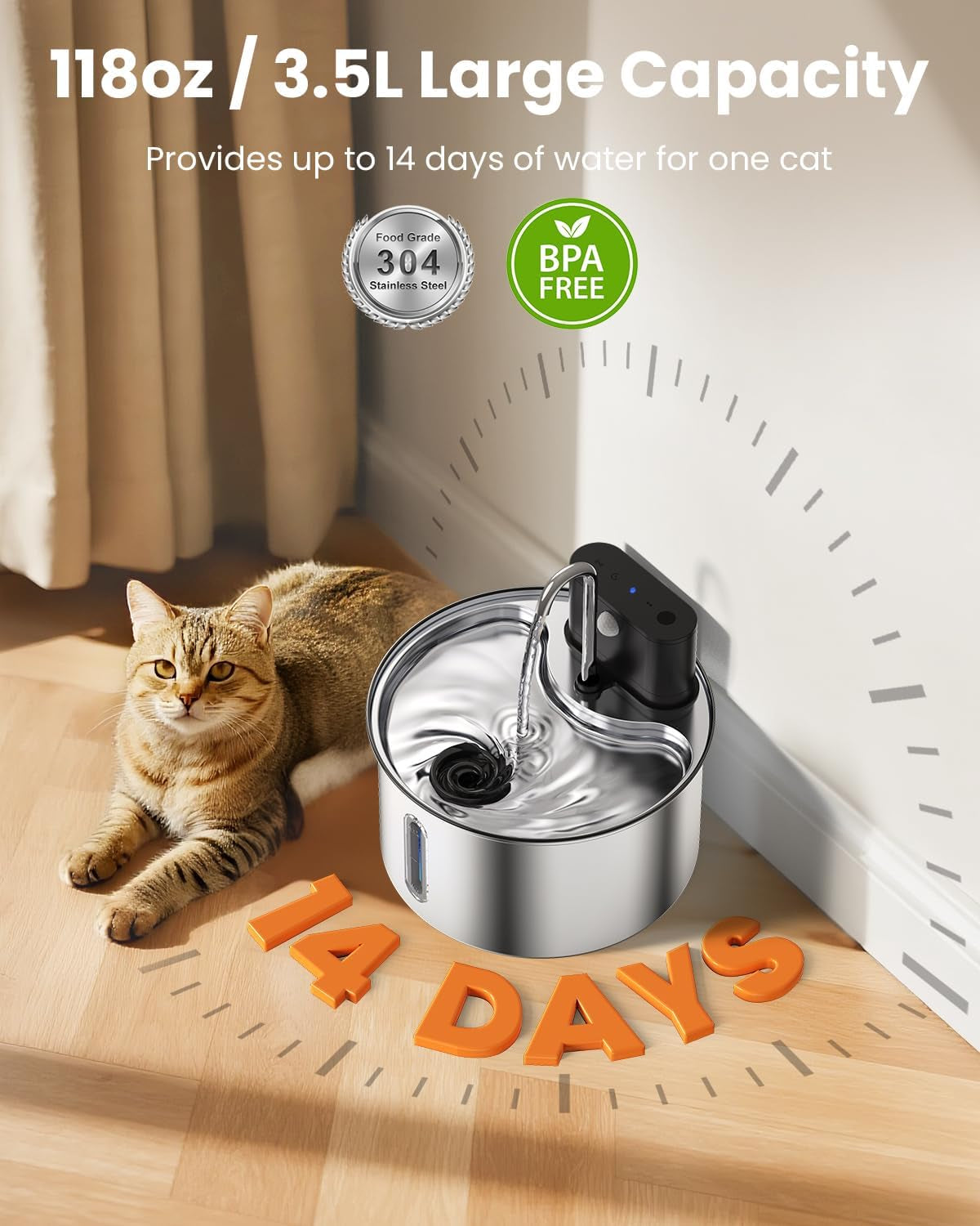 cat-water-fountain-wireless-stainless-steel-with-sensor-3-5l-118oz-battery-operated-rechargeable-automatic-water-dispenser-quiet-pump-for-drinking-indoor-easy-clean-for-cats-dogs-pets