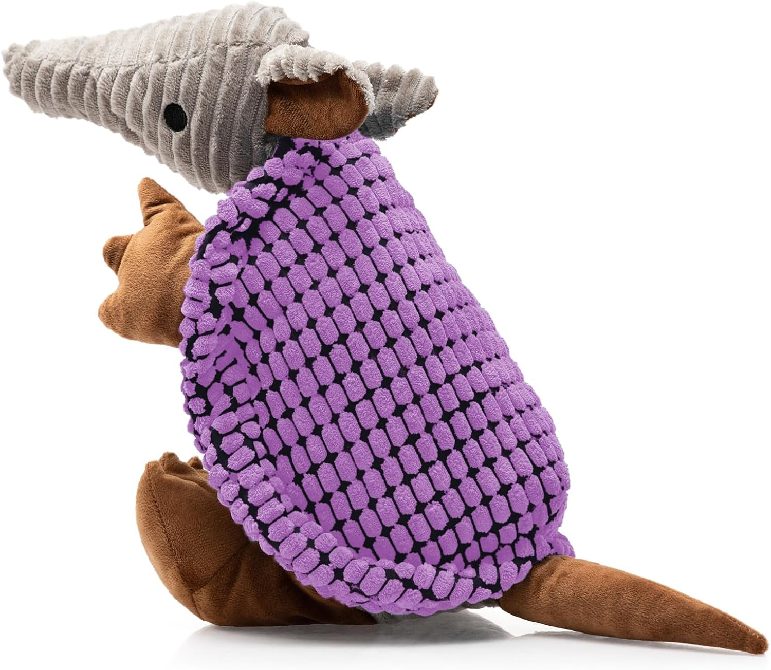 hollypet-plush-dog-squeaky-toy-stuffed-armadillo-animal-pet-puppy-chew-toys-with-clean-teeth-for-small-medium-large-all-breed-sizes-dogs-gray-8-in