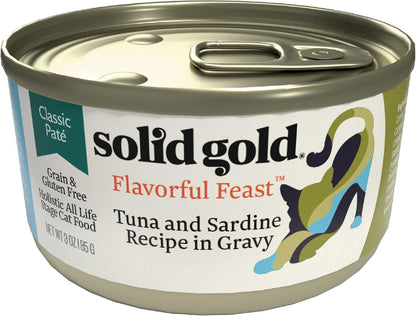 Solid Gold Wet Cat Food Pate for Indoor Cats - Healthy Canned Cat Food Pate W/Real Chicken, Omega Fatty Acids, Vitamins & Minerals - Grain Free & Gluten Free Can Meals for Cats & Kittens - 24Ct/3Oz24