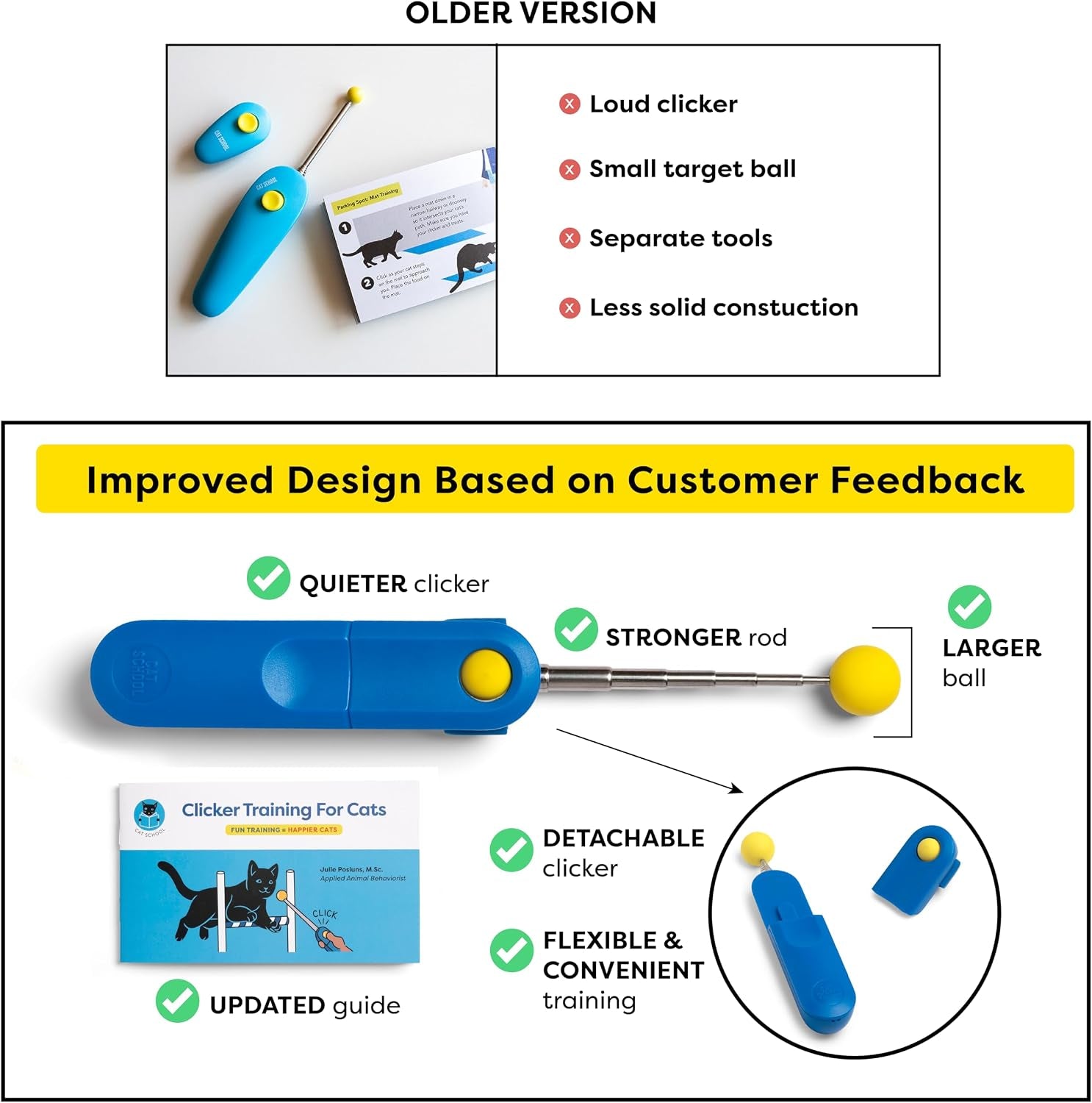 cat-training-clicker-with-detachable-wearable-finger-clicker-target-stick-positive-reinforcement-training-tool-for-cats-ideal-for-behavior-tricks-enrichment
