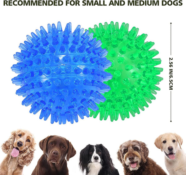 Petizer 6 Pack 2.5” Squeaky Dog Toy Balls, Floating Dogs Pool Balls, Spiky Dog Balls, Durable Interactive Fetch Toys for Puppy, Dog Chew Toys for Teething (2.5", Small Dog)8