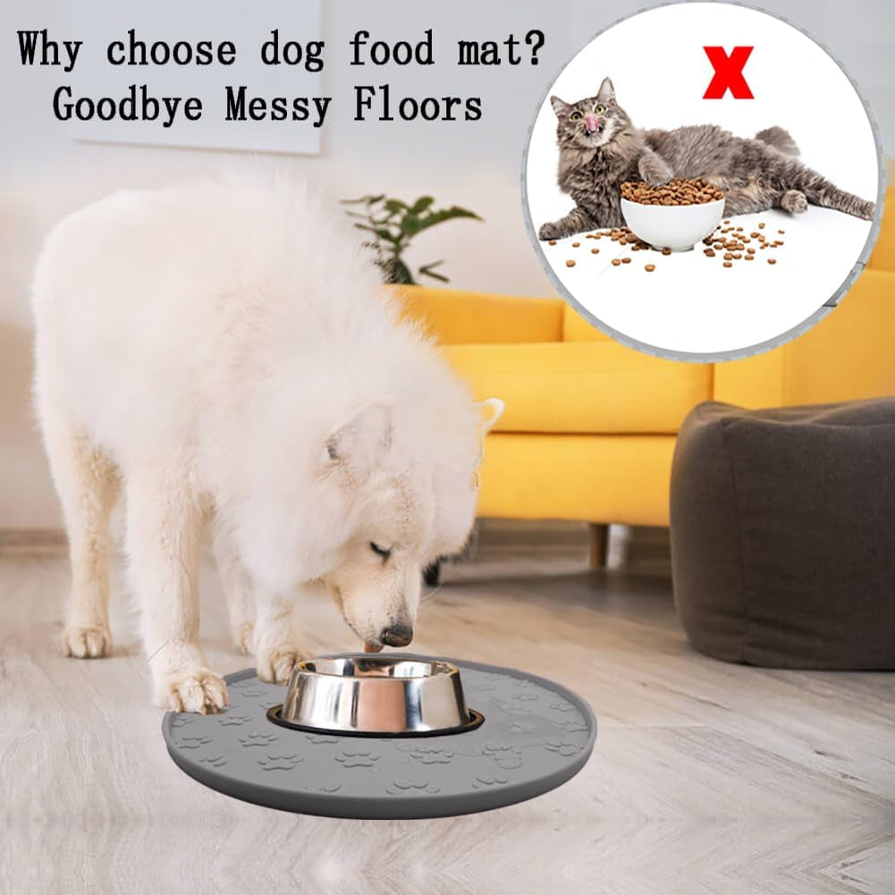 silicone-pet-food-mat-dog-food-and-water-mat-raised-edge-rubber-mat-for-dog-bowls-prevents-food-and-water-from-staining-floors-suitable-for-small-and-medium-pets-10-6-gray-odorless