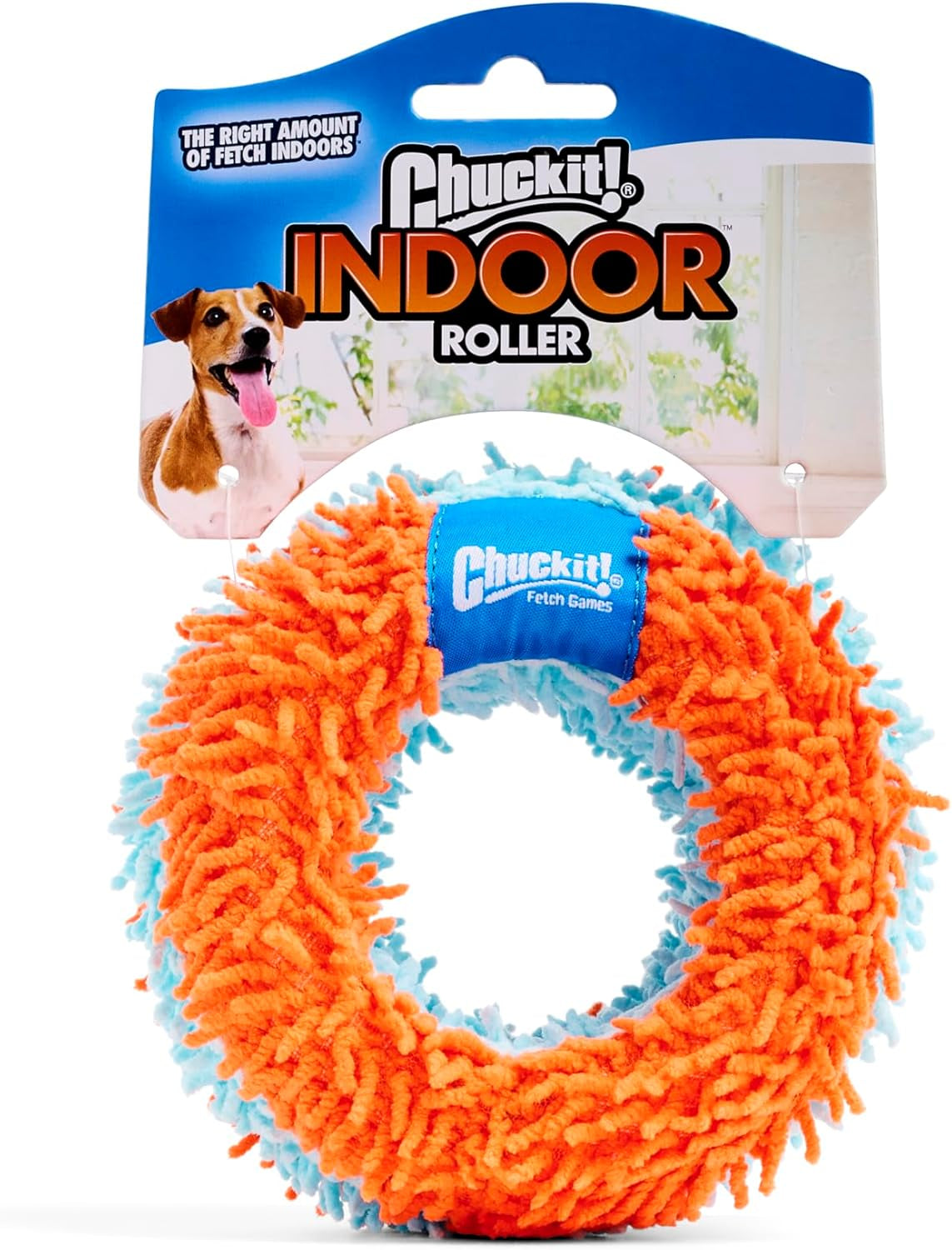 chuckit-indoor-fetch-roller-toy-for-dogs-interactive-dog-toys-for-boredom-orange-and-blue