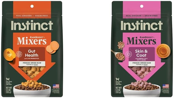 Instinct Freeze Dried Mixers, Dog Food Toppers, Gut Health, 5.5 Oz. Bag36