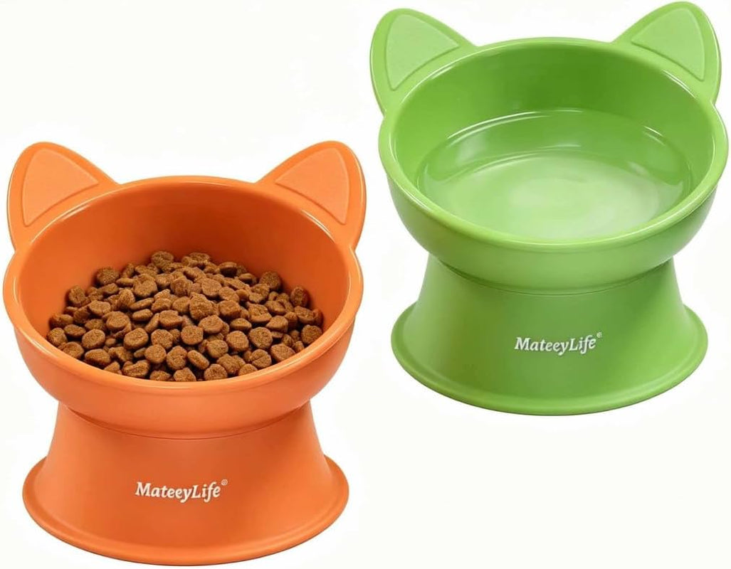 mateeylife-2-pack-elevated-cat-food-bowls-for-indoor-cats-kittens-raised-food-and-water-bowl-set-whisker-friendly-anti-vomit-feeding-pet-bowls-6-oz-each-dishwasher-safe-white-grey