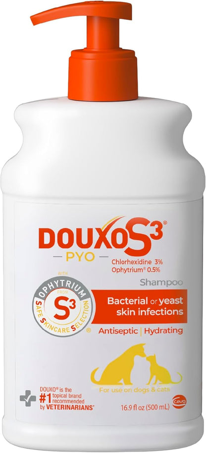 Douxo S3 PYO Medicated Dog Shampoo with 3% Chlorhexidine for Dogs – Antibacterial & Antiseptic Yeast Infection Treatment for Dogs & Cats, Clinically Proven, 6.7 Fl Oz | Antibacterial & Antiseptic Yeast Infection Treatment for Dogs & Cats, Clinically Proven, 6.7 Fl Oz11