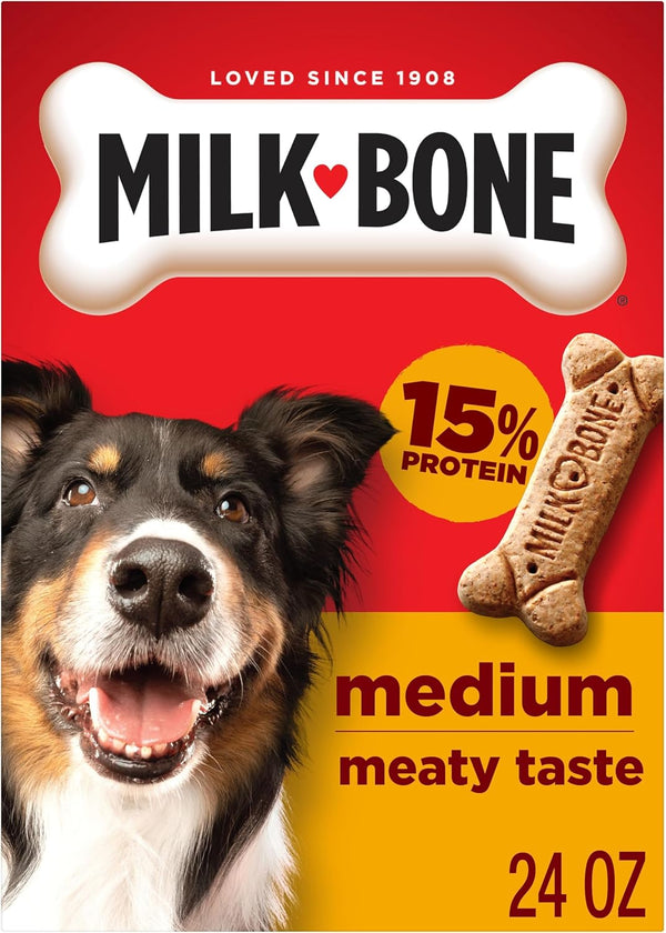 Milk-Bone Mini’S Original Biscuits, Mini Dog Treats, 6 Boxes | 6 (15-Oz.) Boxes, Tail-Wagging Meaty Taste, 15% Protein, 5 Calories per Treat8