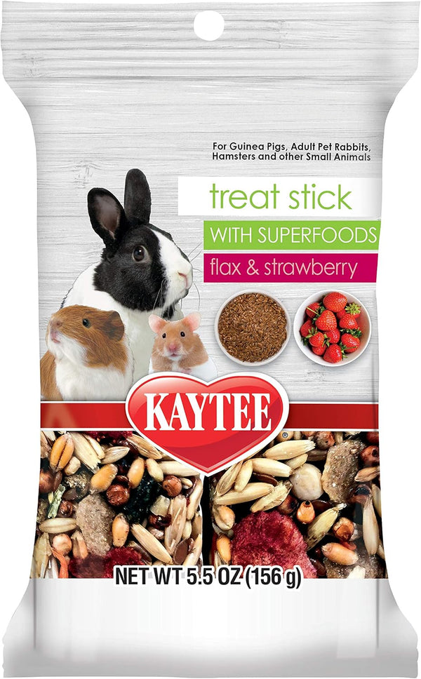 Kaytee Small Animal Treat Stick with Superfoods, Strawberry & Flax Seed, 5.5 Oz1