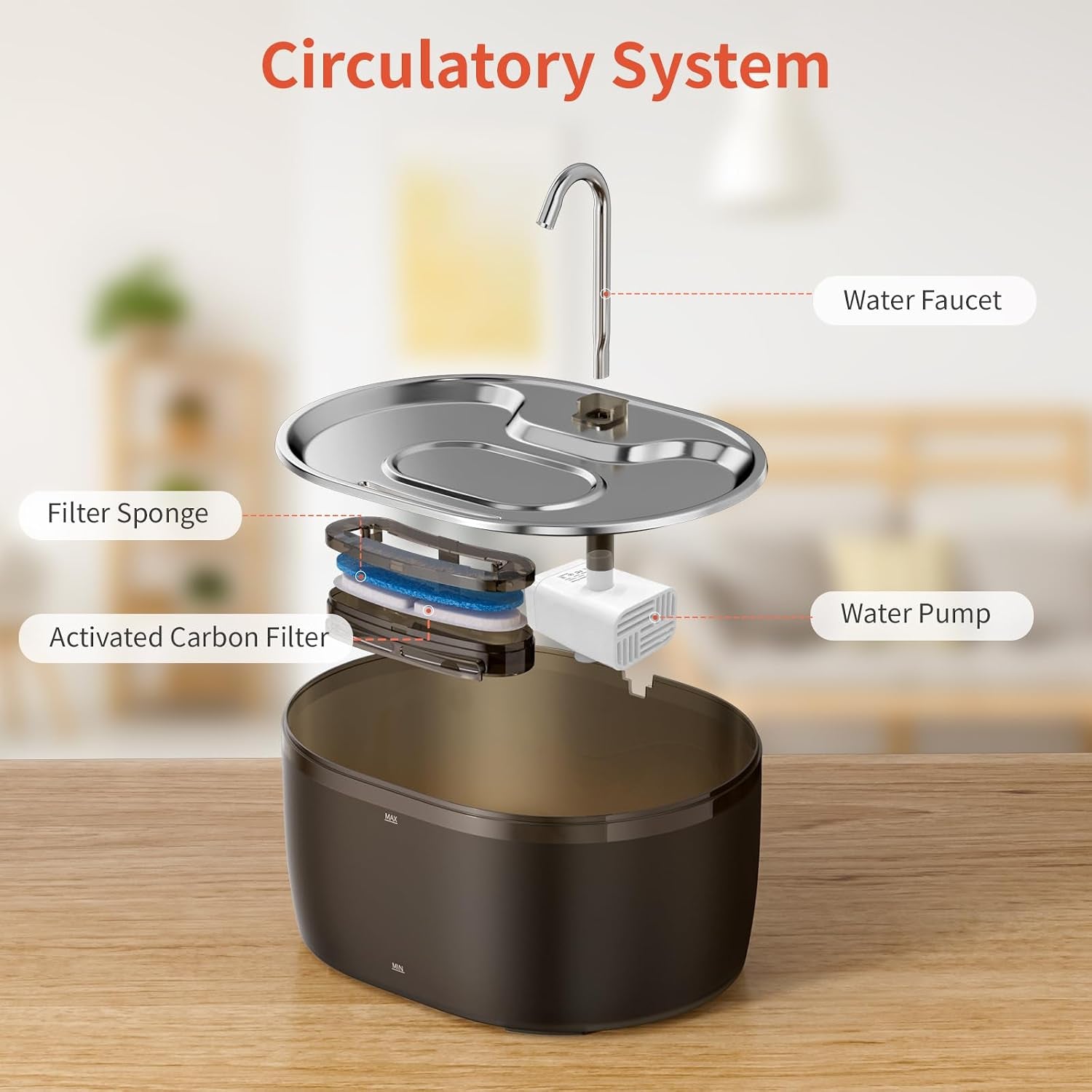 cat-water-fountain-3-2l-automatic-cat-fountains-for-drinking-with-faucet-design-super-silent-pet-drinking-dispenser-with-water-level-for-cats-dogs-multiple-pets-black-3-2l