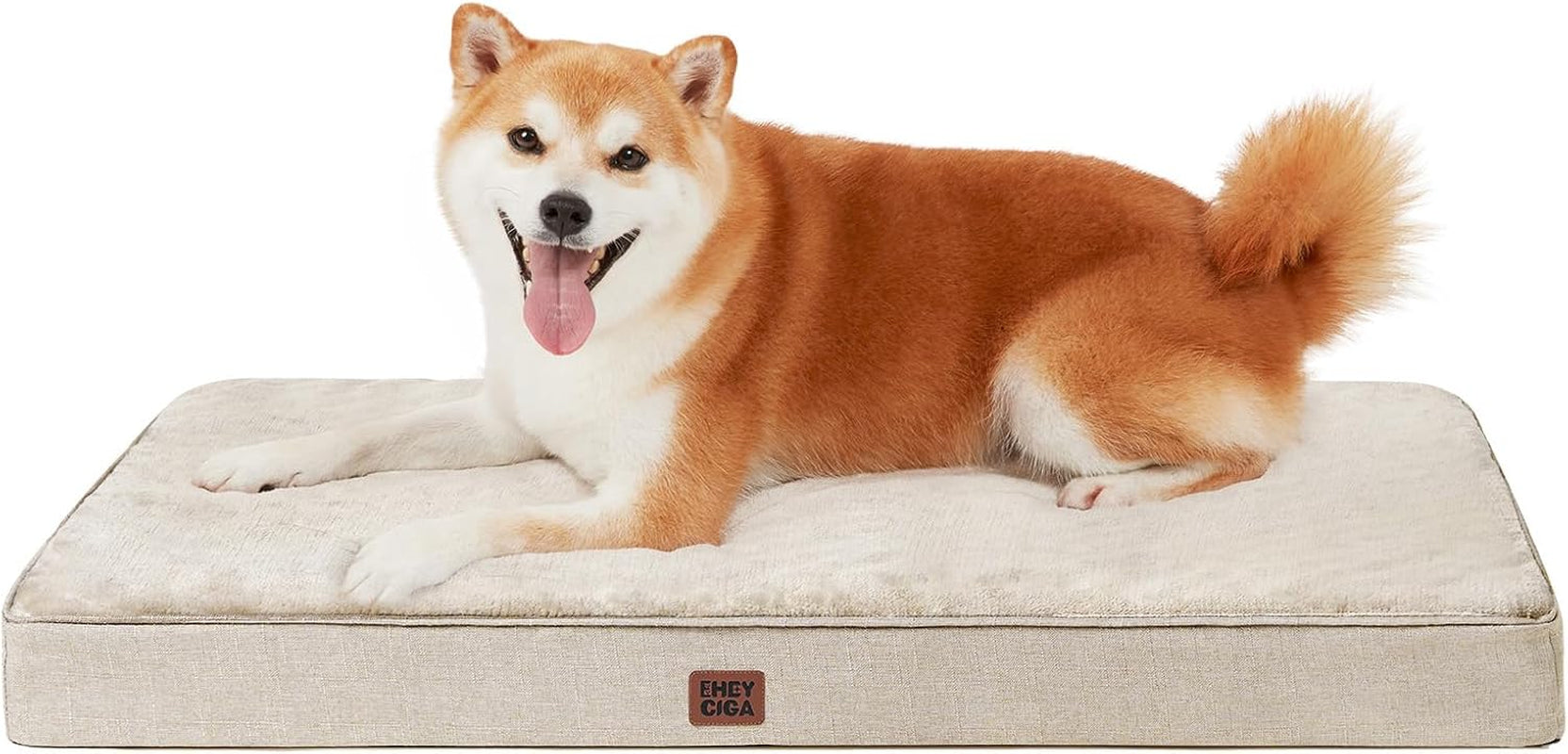 eheyciga-medium-memory-foam-dog-crate-bed-washable-30x20inch-grey-high-density-egg-crate-foam-waterproof-liner-removable-easy-clean-cover-non-slip-bottom-fits-crate-floor-and-sofa