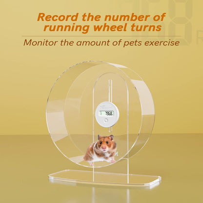 Niteangel Accurately Hamster Wheel Pedometer: 9-Day Continuous Data Records | Can Check Hamster Daily Activity - Small Pet Running Track Step Counter for Niteangel Super-Silent Acrylic & Wooden Wheels4