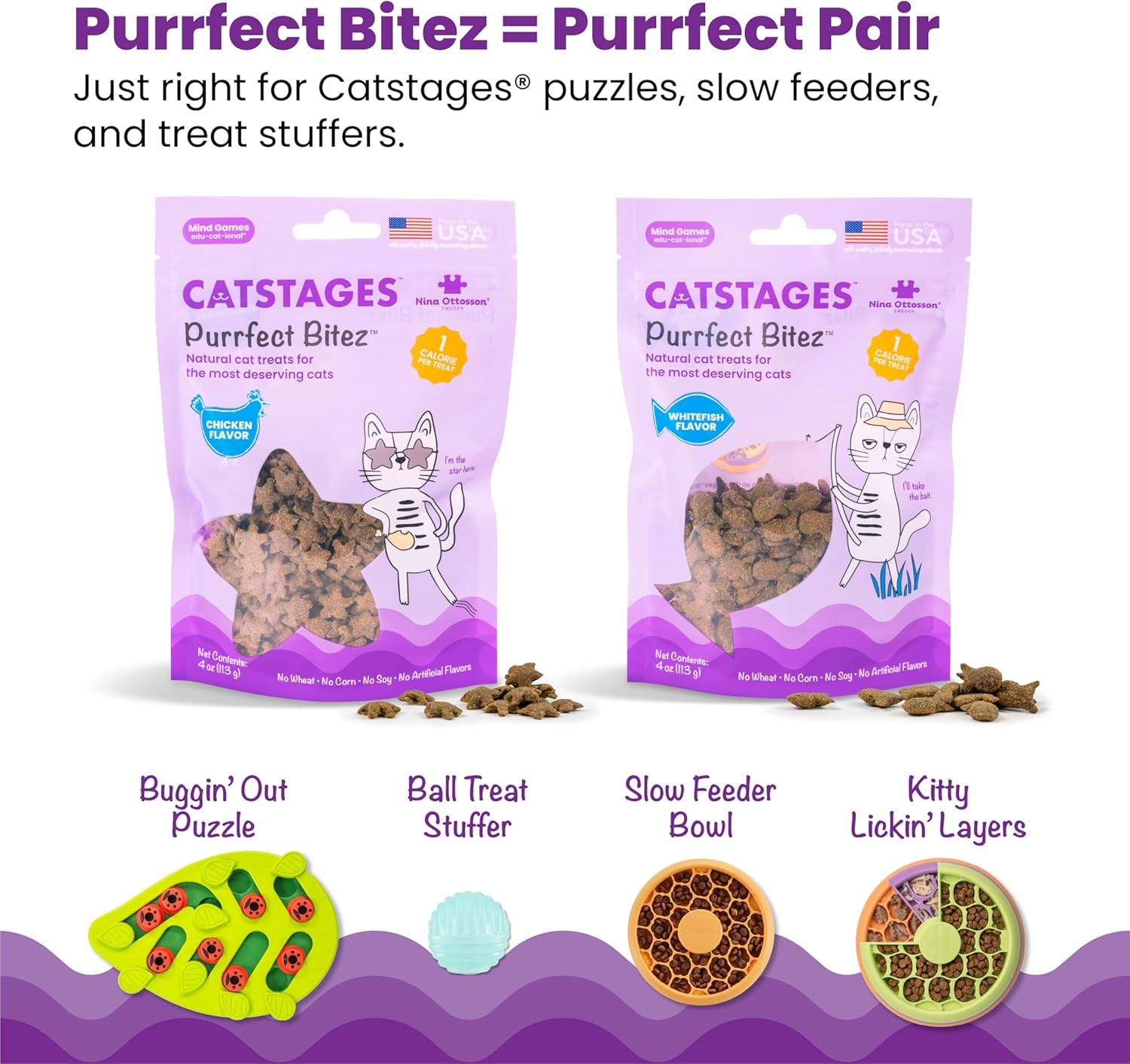 catstages-nina-ottosson-buggin-out-puzzle-play-cat-puzzle-feeder-interactive-treat-game-for-indoor-cats-level-2-slow-feeder-enrichment-toy-13-9-x-11-5
