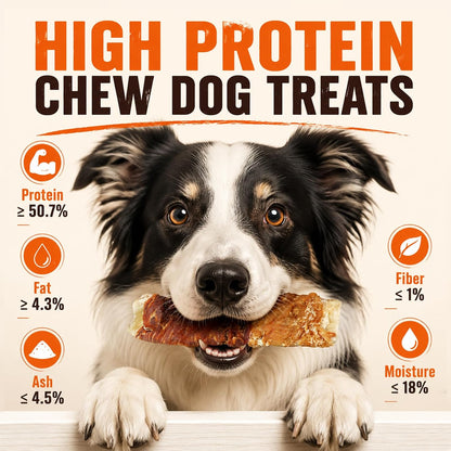 Dog Treats, Chicken Duck Jerky Wrapped Beef Cartilage Sticks Dental Chews | Natural Long Lasting Dog Bones Snack, Rawhide Free Healthy Dog Training Treats for Small Medium Large Dogs, 10.6Oz4