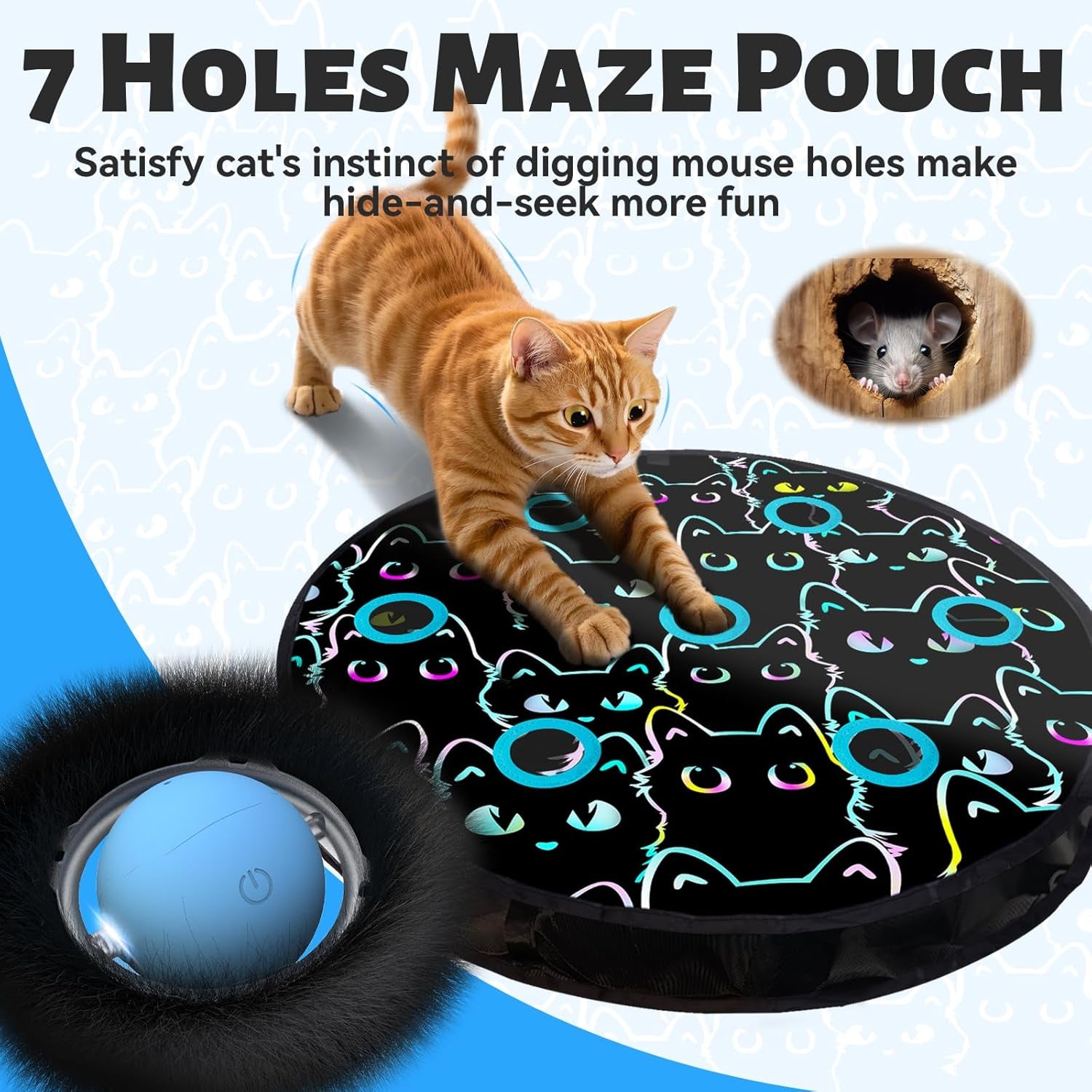 orsda-cat-toys-interactive-fast-rolling-ball-in-pouch-hide-and-seek-for-indoor-cats-motion-chirping-activated-moving-ball-7-holes-mat-mouse-catching-game
