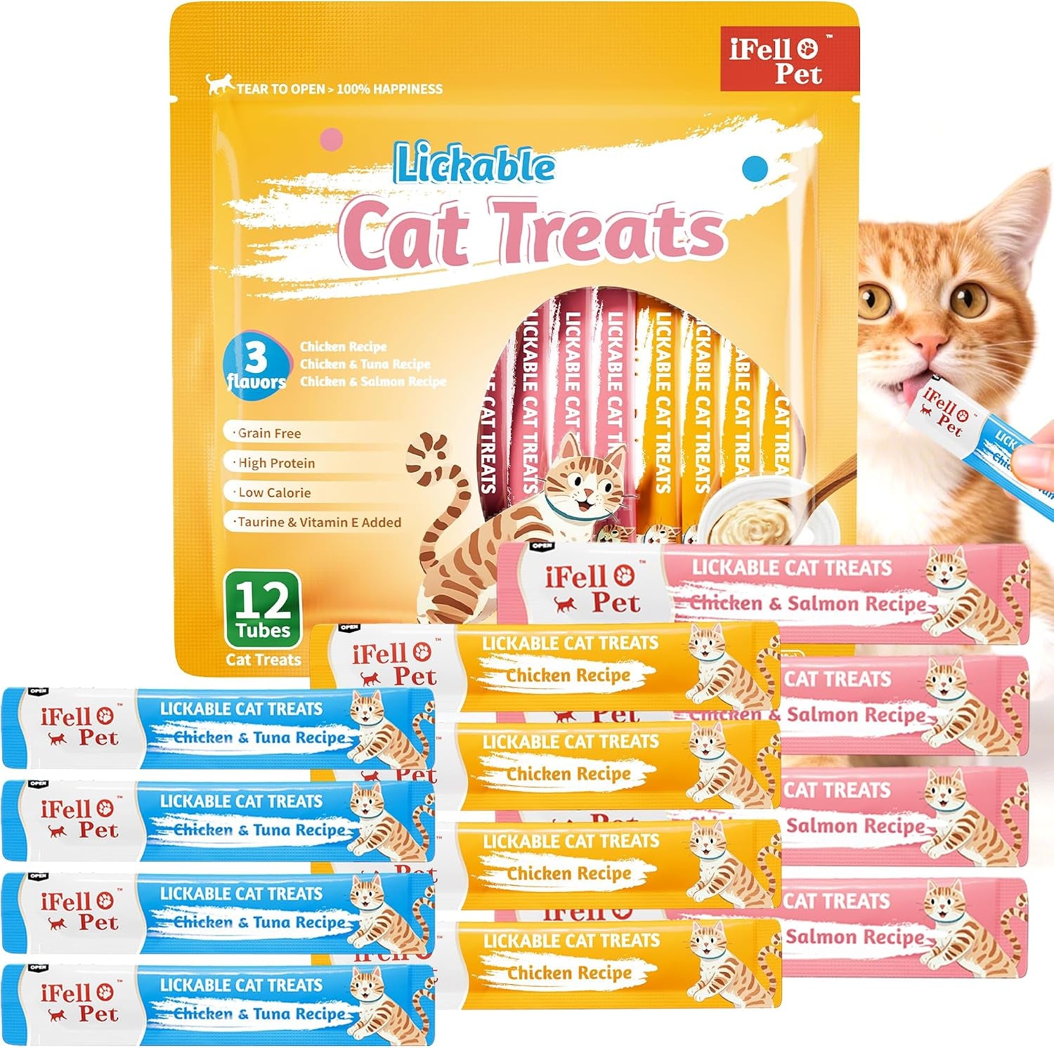 cat-treats-high-meat-high-moisture-lickable-cat-treats-variety-pack-real-chicken-seafood-silky-creamy-puree-grain-free-15g-each-12-tubes