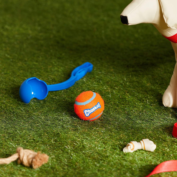 Chuckit! Dog Ball Launcher 12M Sport with 12" Handle Length for Medium 2.5" Dog Balls for Dogs 20-60 Lb, Plastic Pet Fetch Ball Thrower, Perfect for Kids, Made in USA, Blue2