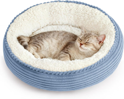 Love'S Cabin round Donut Cat and Dog Cushion Bed, 20In Bed for Cats or Small Dogs, Anti-Slip & Water-Resistant Bottom, Super Soft Durable Fabric Pet Beds, Washable Luxury Cat & Dog Bed Gray14