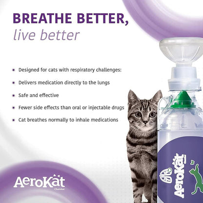 Aerokat the Original Feline Aerosol Chamber Inhaler Spacer for Cats and Kittens with Exclusive Flow-Vu Indicator2