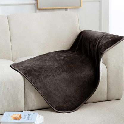 Gogobunny Waterproof Bed Blanket, Reversible Sherpa Fleece Throw Blanket for Dog Puppy Cat, Furniture Cover Protects Bed Couch Sofa from Liquid Pee and Pet Fur (Dark Purple, 50X60 Inches)56