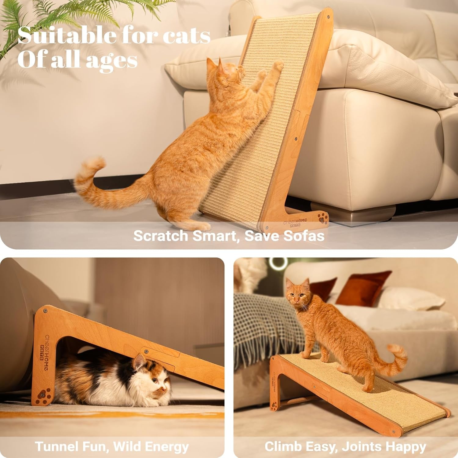 cheerhome-pets-sisal-cat-scratcher-ramp-for-indoor-cats-24-8-l-shape-cat-scratching-post-climbing-vertical-cat-scratch-pad-solid-wooden-cat-furniturestandard