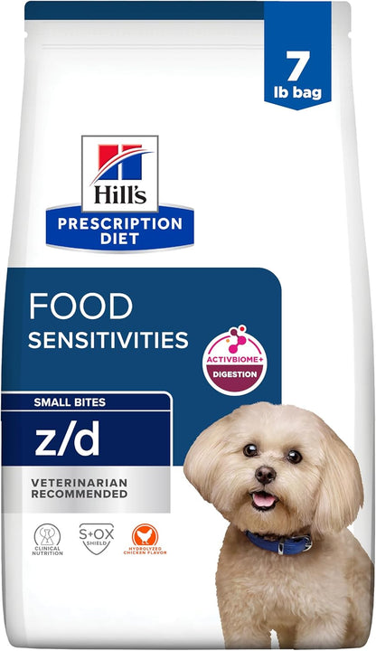 HILL'S PRESCRIPTION DIET Z/D Skin/Food Sensitivities Dry Dog Food | #1 Veterinarian Recommended, Hydrolyzed Chicken Recipe, 25 Lb. Bag13
