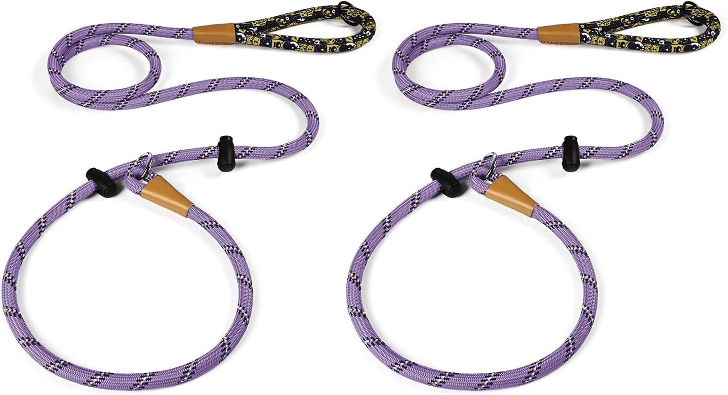 lynxking-slip-lead-dog-leash-reflective-heavy-duty-comfortable-strong-rope-for-large-medium-small-dogs-no-pull-pet-training-light-green-large-1-2in-x-6ft-slip-lead