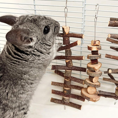 3Pcs Small Animal Chews Toy Natural Apple Wood Block Cage Hanging Molars Treats Snack for Hamsters Rabbits Bunny Bird Parrots Chinchilla Guinea Pig Gerbils Squirrels3